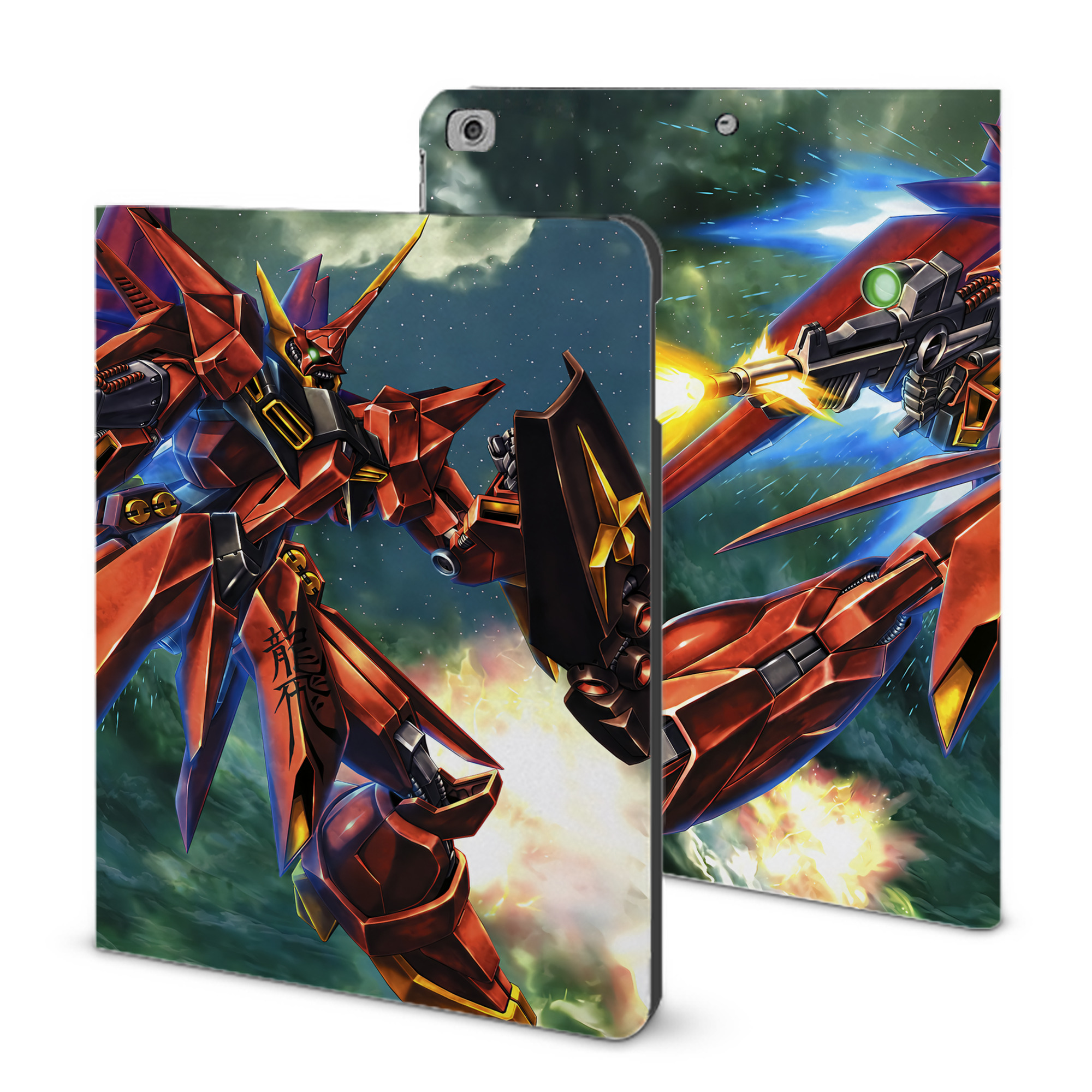 （画像用） 機動戦士ガンダム Mobile Suit Gundam IPad ケース ブック型 PUレザー TPU 耐衝撃 軽量 薄型 ペン収納なし 全面保護 IPad 各モデル対応